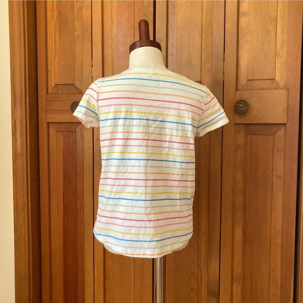 Old Navy Striped Girls Tee, Size 6-7